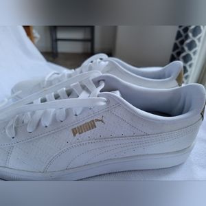 Puma White Soft Flex Sneakers